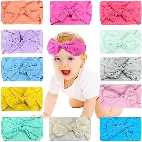 Cute Burgers Print Baby Bow Headband - Stretchy, Soft Headband For Newborns, Infants, Toddler Girls