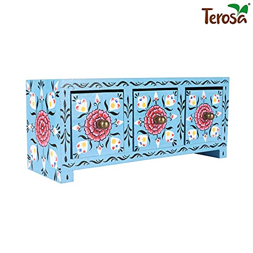 Terosa Wooden Drawers Chest or Trinket Box - Sapphire Tres - Std - 3 Drawers 1