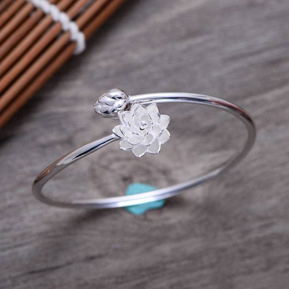 Silver Bangle for Women,Vintage Silver Bracelet,Charm Bangle