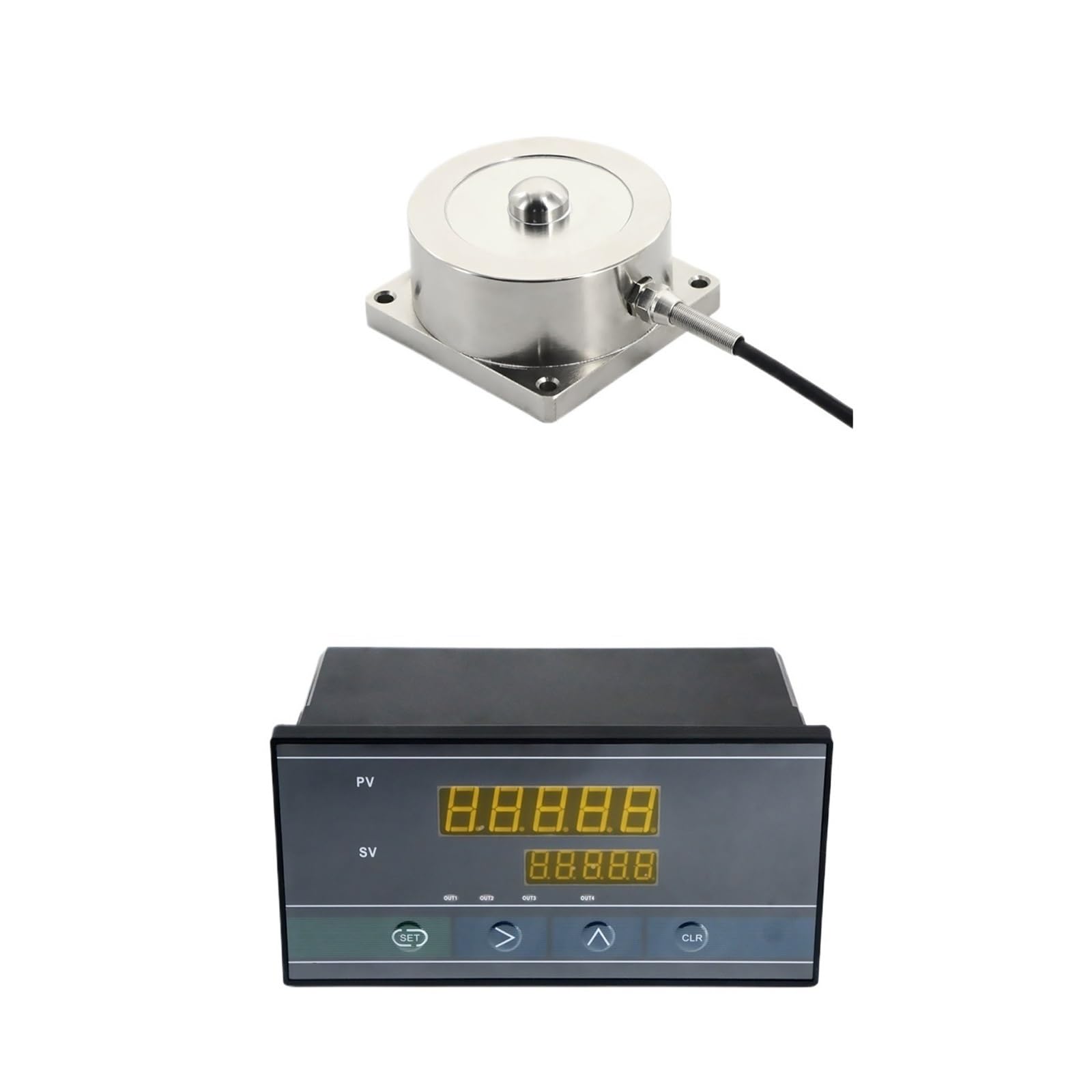 MXXDMOPD Load Cell Sensors with Indicator Display Test The Pressure Tension Sensor Spoke Weighing 200KG 5T(200KG and Indicator)