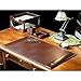Dacasso Dark Brown Bonded Leather 8-Piece Desk Accessory Set - Organization Essentials & Executive Decor - Luxury Leather Blotter for Office Organization