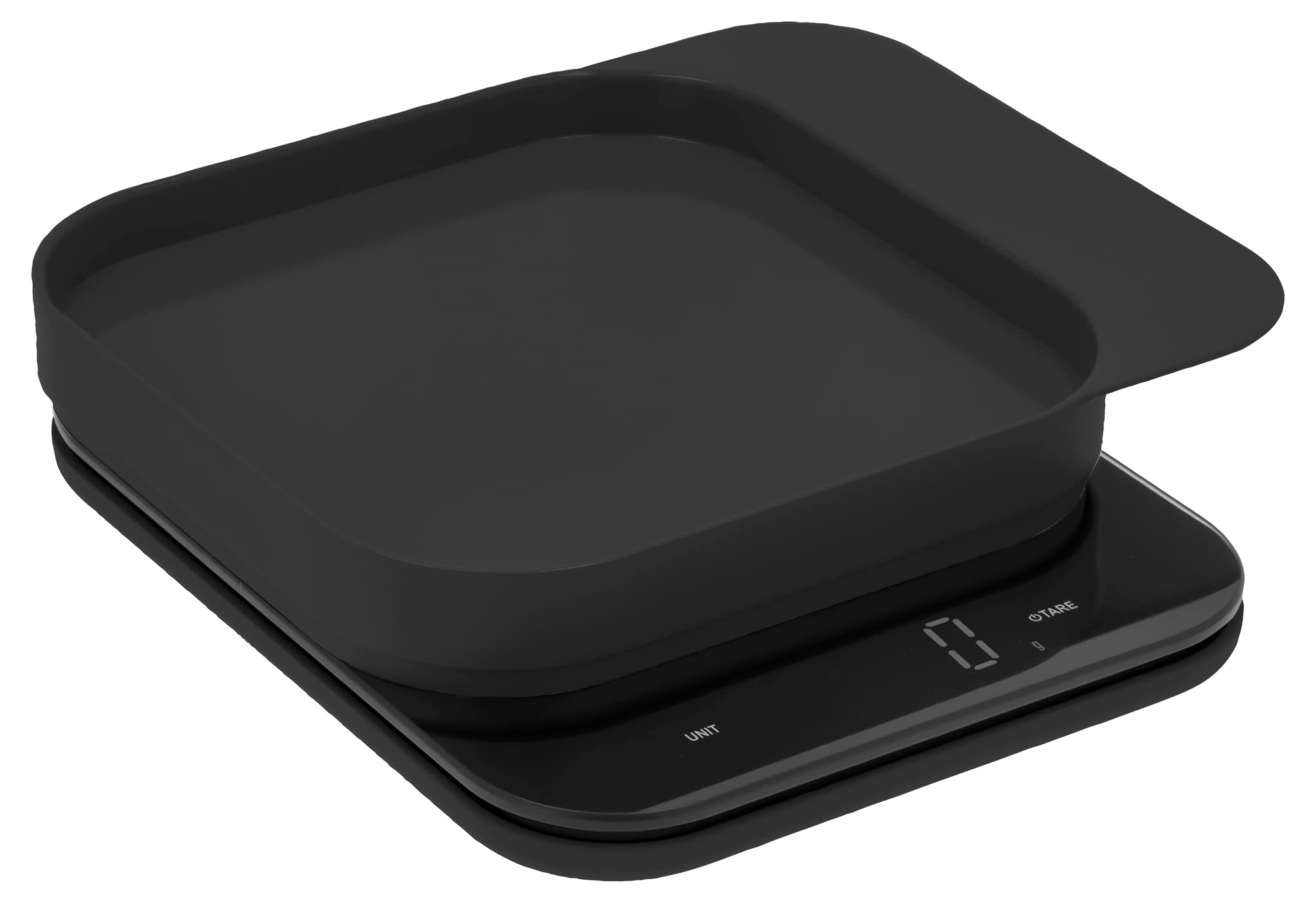Rosti Mensura - Báscula digital de cocina con cuenco y función de tara, peso máximo 10 kg, 16,5 x 20,3 x 3,5 cm, color negro