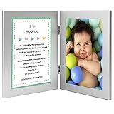 Gift for Aunt - Sweet Poem from Niece or Nephew in Double Frame - Add 4x6 Inch Photo