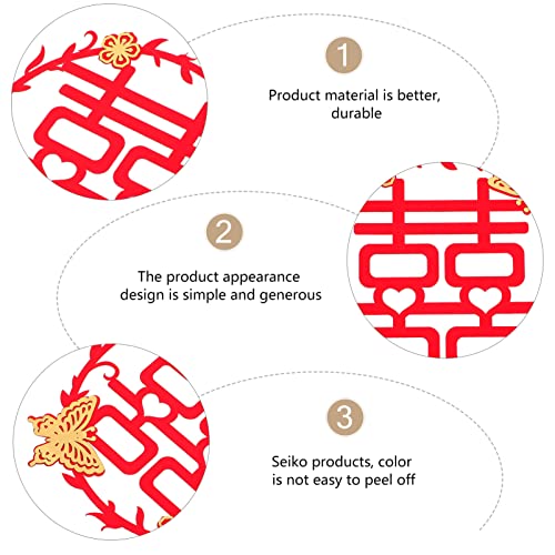 jojofuny 9 peças de papel - suprimentos adesivos vermelho arranjo adesivo para decoração estilo casa