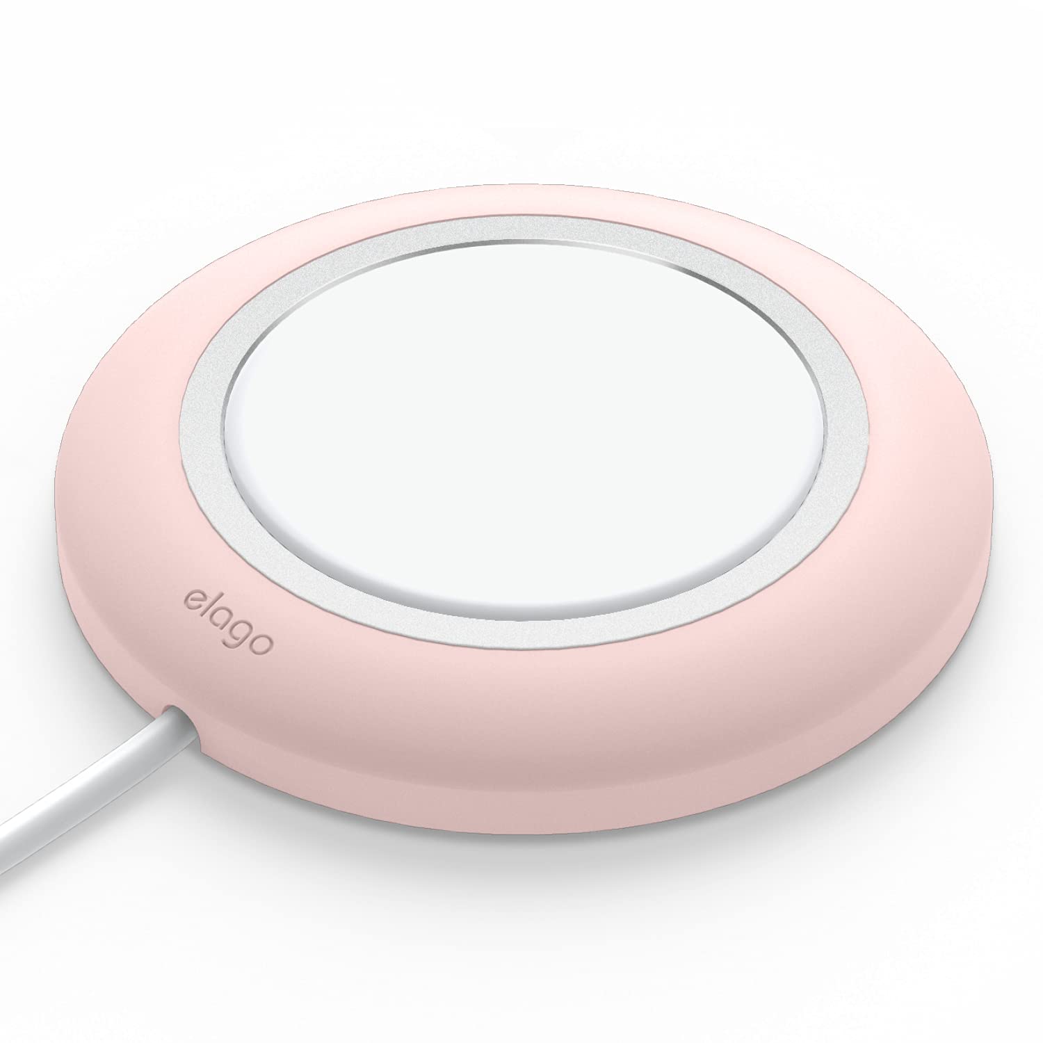 elago Charging Pad Compatible with MagSafe Charger, iPhone 15, 14, 13, 12 Models, AirPods Pro & AirPods 3 - Magnetic Charger Holder, Anti-Slip [Lovely Pink] [Magsafe Charger Not Included]