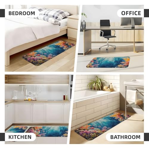 Tapetes de cocina antideslizantes con diseño de coral marino para dar vida a tu hogar 7