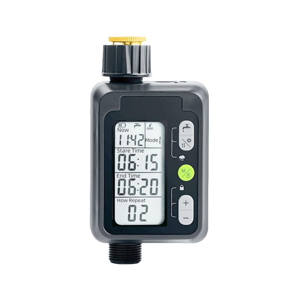 Contrôleur d'irrigation de jardin avec paramètres programmables, minuterie automatique avec retard de pluie pour arroseurs extérieurs