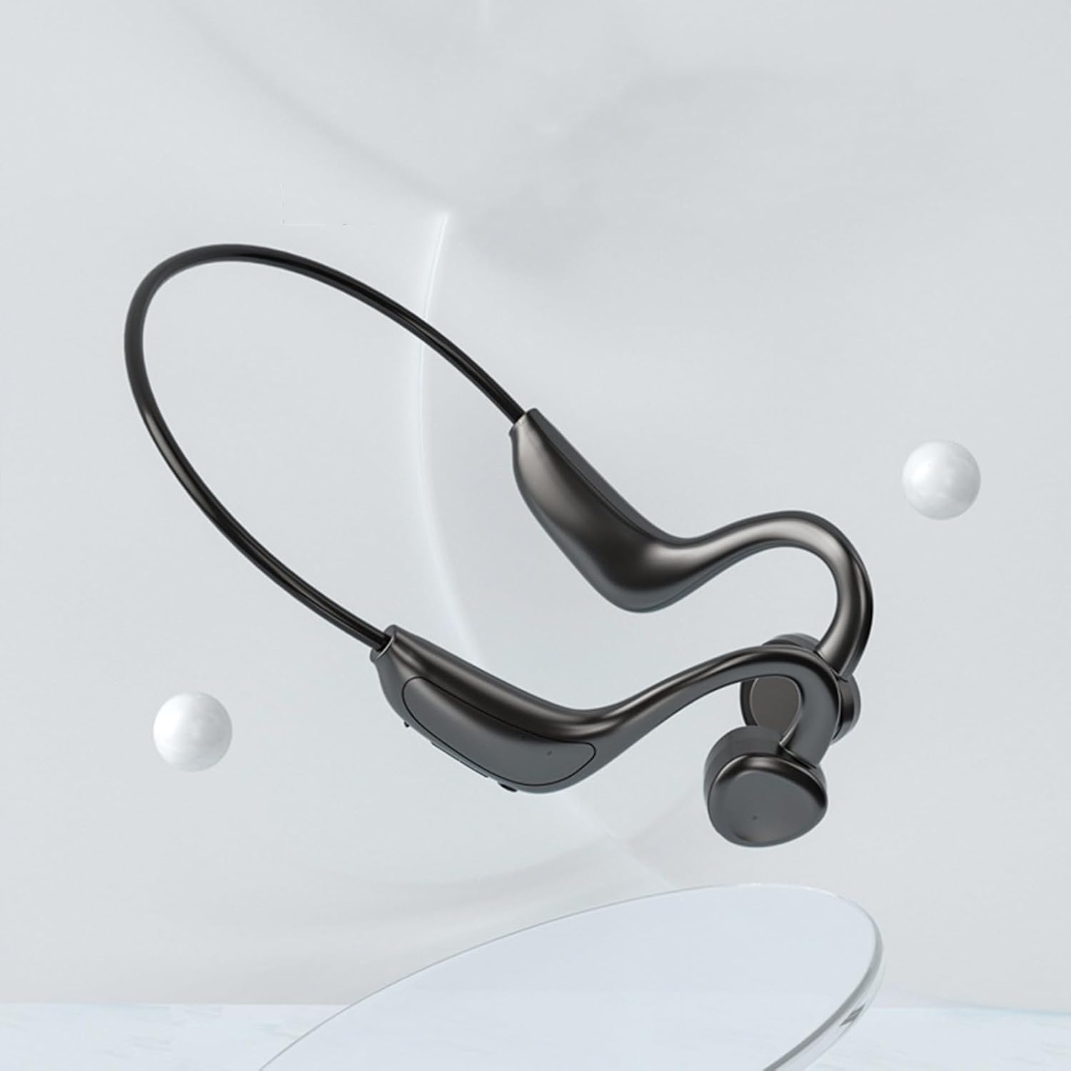 Bone Conduction Headphones IPX7 Waterproof Sports Headset,500 mAh Battery Capacity and 20 Hours of Playback Time,On Ear Earphones for Running,Cycling & Gym,HiFi Sound Quality,26g