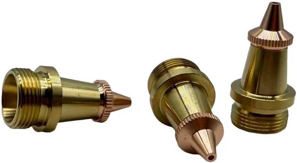 M16 Welding Nozzle 5 Pack Laser Cutting Nozzle, 35mm Height Copper Replacement Parts, Fit forLaser Welding Machine Wire Feeding Handheld Laser Welder Torch