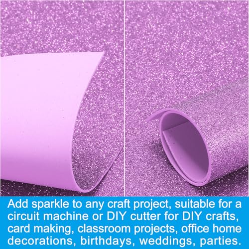 Mousse pailletée EVA lavande 2mm de qualité supérieure pour projets durables