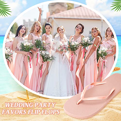Image of Unittype Flip Flops Bulk for Wedding Guest Slippers Wedding Flip Flops with Cards Bags for Pool Beach Party