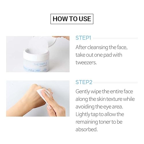 Miniatura 7 de SCINIC The Simple Cica Toner Pad 60 piezas  Tela de algodón con certificación vegana  Peeling suave sin irritación  Ph suave 5.5 PHA orinando  100%