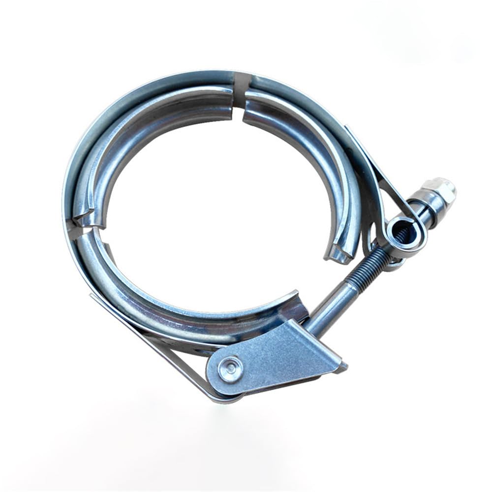 Tgdgfkias Men's One Color Exhaust V Band Clamp, 304 Stainless Steel V-Band Clamp Set With And Fe Flanges, 1.5-6 Inches(2.75Inch-70Mm)