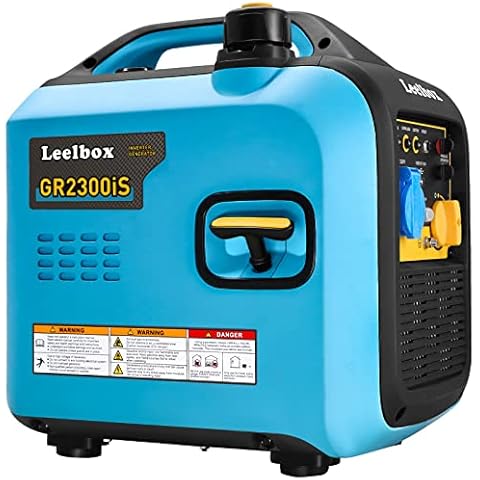 Leelbox Tragbare Inverter Stromgenerator 12000Wh/2300W 4-Takt Notstromaggregat Benzin leise mit USB und 230 V Steckdosen, Eco-Mode Stromerzeuger für Garten, Outdoor, Camping,Reise Garage Wohnwagen Cover