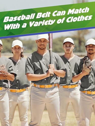 ROLVNHTV 12 peças de cintos de beisebol de softball, pacotes de cintos elásticos de couro PU ajustáv