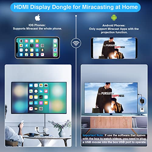 Kaming Wireless Carplay Adapter With Netflix & Youtube - 2023 The Magic Box Carplay Hdmi Dongle For Phone To Miracast/Stream Media To Car & Tv, Apple Carplay Wireless Adapter & Android Auto Adapter #TOP4