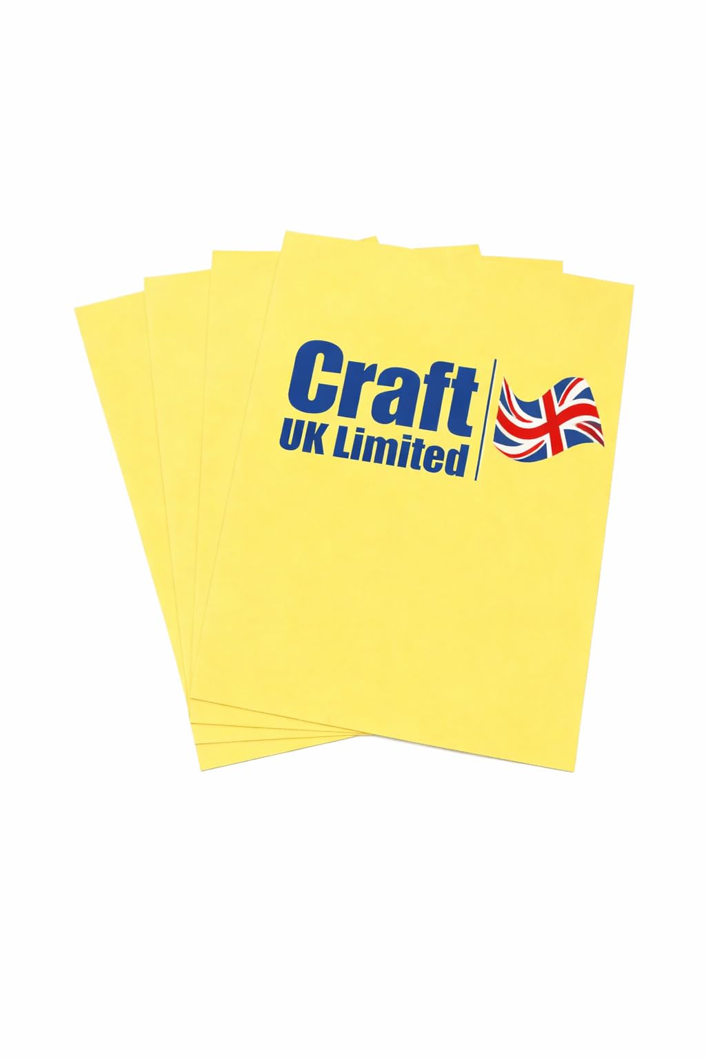 Craft UK A4 Pastel Yellow Card Pack 250gsm – 20 Sheets