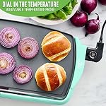 GreenLife 20" Extra Large Electric Griddle, Turquoise - Image 2