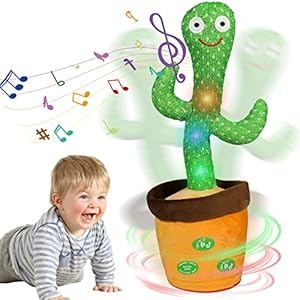 Dansende Cactus Pluche Speelgoed,Verlichting en Opname,Interactief Educatief Speelgoed,120 liedjes,Volumeregeling,Cadeaus Voor Kinderen en Decoratie…