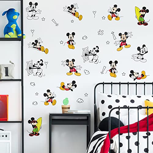 Cartoon Mouse Wall Sticker Vinyl Decals Peel And Stick Kids Room Wall Stickers For Mickey Room Wall Decor Baby Nursery Kids Bedroom Wall Art Decor #TOP2