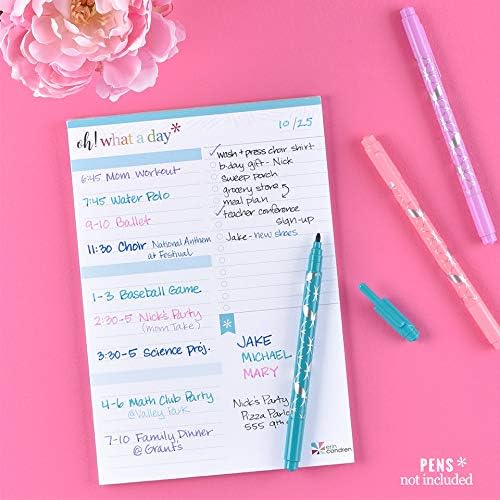 Miniatura 2 de Erin Condren Bloc de notas de diseñador, planificador diario de 6 x 8.5 pulgadas. Incluye lista de viñetas, notas rayadas y sección en blanco.