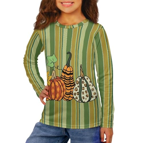 Long Sleeve Shirts for Girls Vintage Soft Pullover Tops Fall Winter Clothes Crewneck Tee Shirts for Kids 3-16Y3