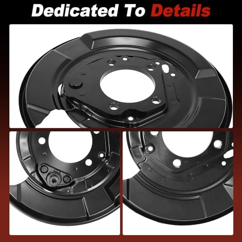 HEROFFIX 924-373 Rear Left Right Brake Dust Shield for Toyota Highlander 2004-2007 for Lexus RX400h RX330 RX350 Disc Brake Backing Plate Splash Brake Dust Covers 4650448020/4650348020 - 5
