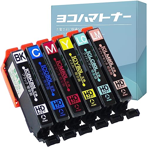 Amazon.co.jp: ＜増量版＞【横トナ】エプソン(EPSON)用 IC6CL80L