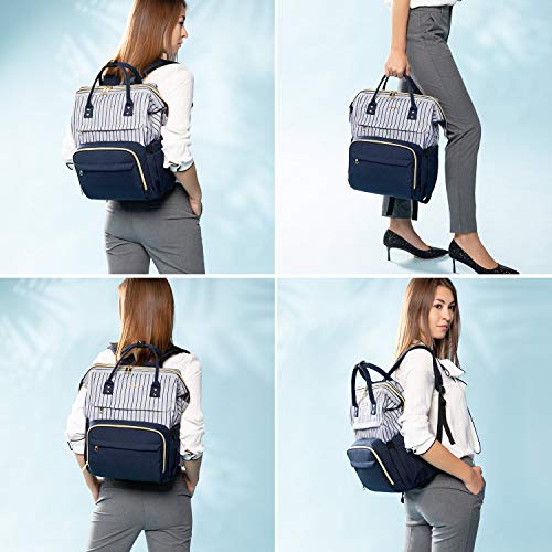 LOVEVOOK Laptop Rucksack Damen, Schulrucksack Mädchen Teenager mit 15,6 Zoll Laptopfach, Wasserdicht Rucksäcke 20L mit USB Ladeanschluss, für Schule Lehrer Uni Student - Image 3