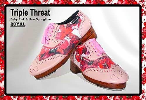 Miller & Ben Tap Shoes; Triple Threat; Baby Pink & Springtime Royal Professional Tap Shoes2