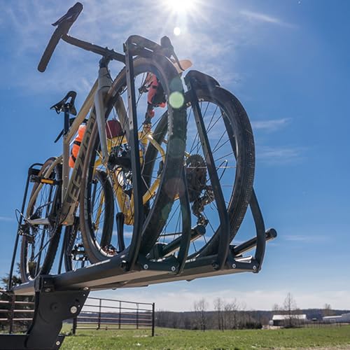 KUAT 2" Piston Pro Platform Rack - Secure Rugged Durable Portable Foldable Easy-to-Use No Frame Contact Dual Ratchet 2-Bike Hauling Platform with 5" Max Tire Width - Thumbnail 7