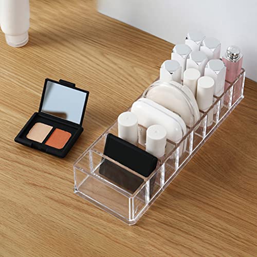 Detachable Makeup Organizer Clear 6 Compartments Plastic Cosmetic Storage Jewelry Display Boxes Drawer Organizers Case (transparent) - Image 4