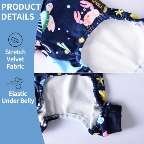 Dog Pajamas Doggie Onesie Puppy Pjs, Stretchy Velvet Pet Shirt Cat Jammies For Small Dogs Girl Boy #TOP3