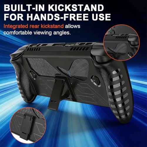 Image of ZORBES Compatible with ASUS ROG Xbox Ally X, Anti-Scratch Silicone Skin Case for Ally X Handheld Gaming PC, Anti-Slip Grips, Back Kickstand Design, Shock-Absorbing Soft Shell Protective Skin Case