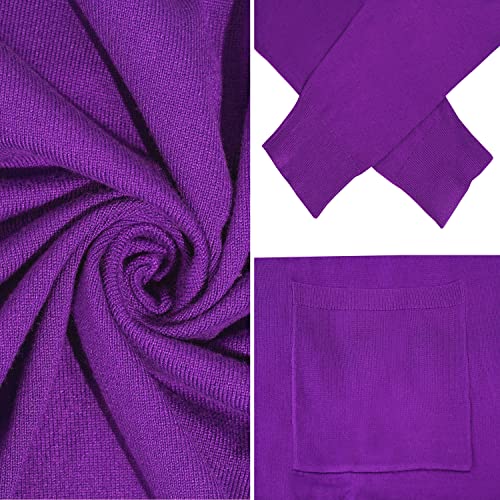 Huuloo Women's Open Front Long Shawl Cardigan Sweater with Pockets 5