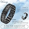 Vicmag 3X Magnetic Bracelet for Men Pure Titanium Bracelet 3500 Gauss Ultra Strength Magnets Adjustable Wristband with Adjustment Tool & Gift Box (Black) #1
