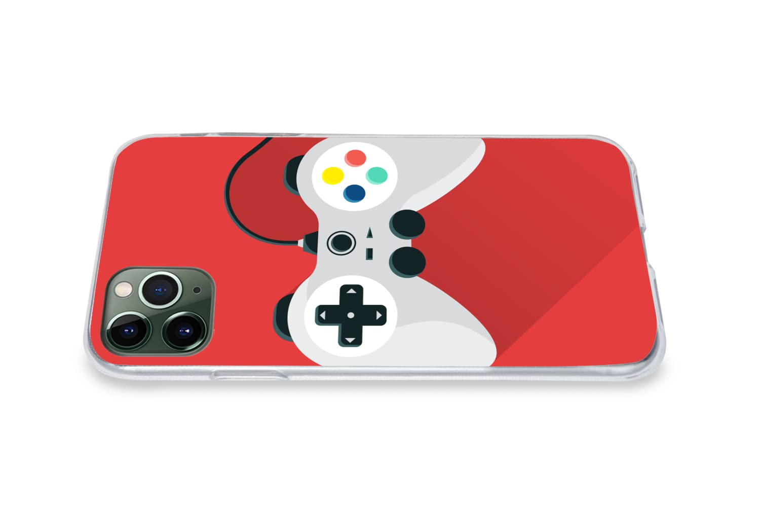 MuchoWow Funda para iPhone 11 Pro - Mando - Gaming - Rojo - Funda de Silicona/Funda Blanda para teléfono móvil
