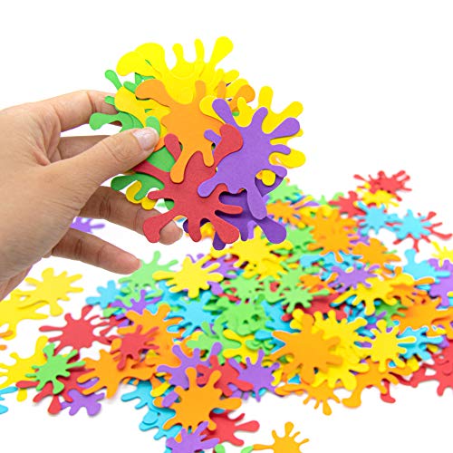 Auear, 200 Pack Paint Splatter Confetti 6 Colors Paint Confetti Art Paint Splash Table Confetti For Birthday Party Decoration #TOP1