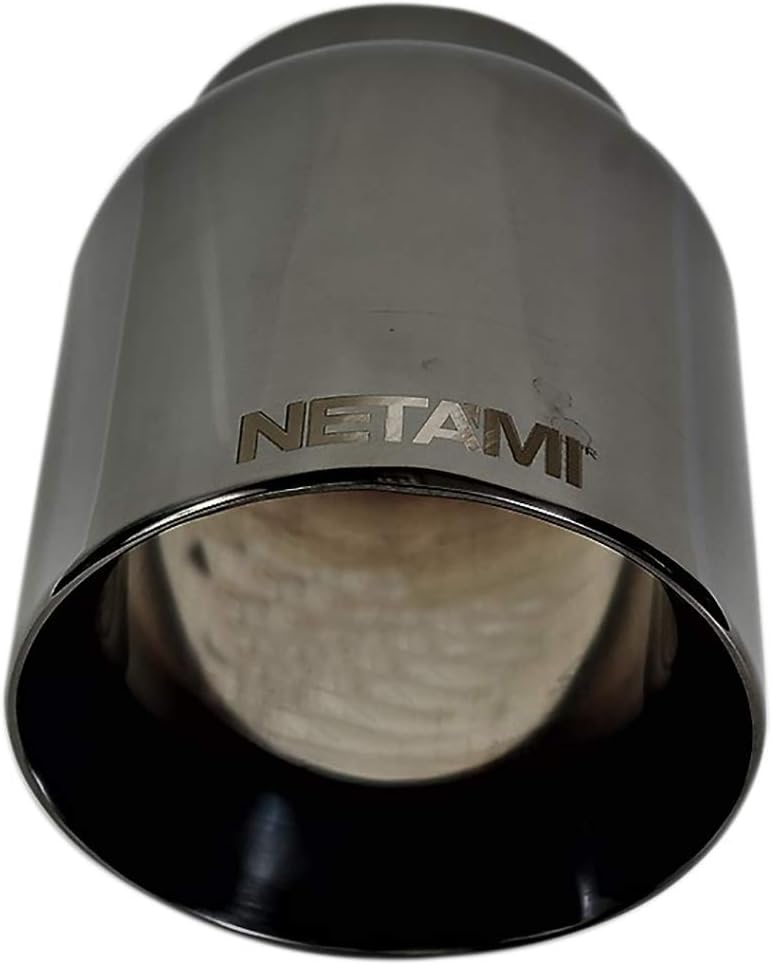 3 inch Inlet to 4 inch Outlet NETAMI NT-3019 Exhaust Tip Stainless Steel Double Wall Blue Burnt
