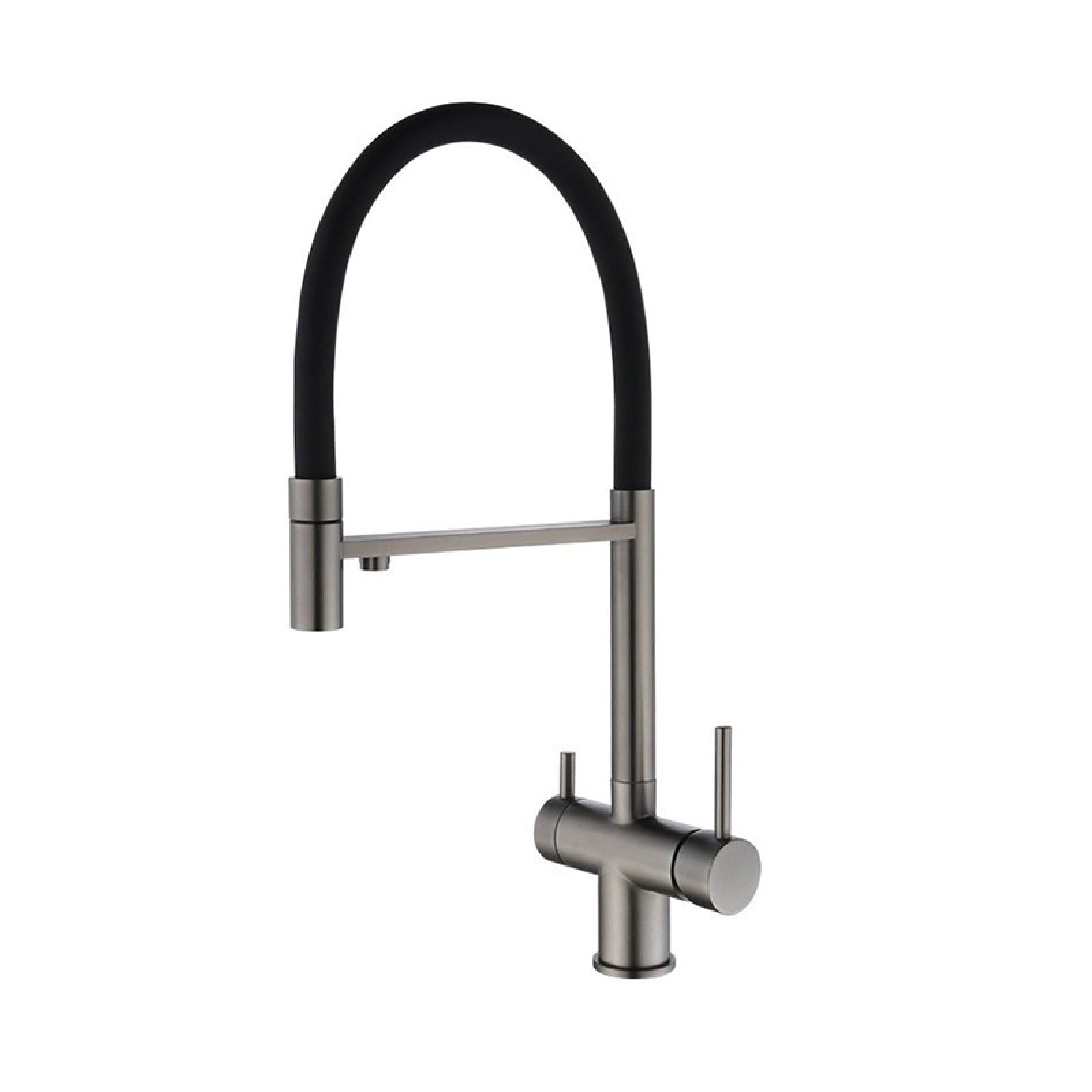Fanjubei Bullet Ash 304 Stainless Steel Rotating Kitchen Hot And Cold Silicone Faucet