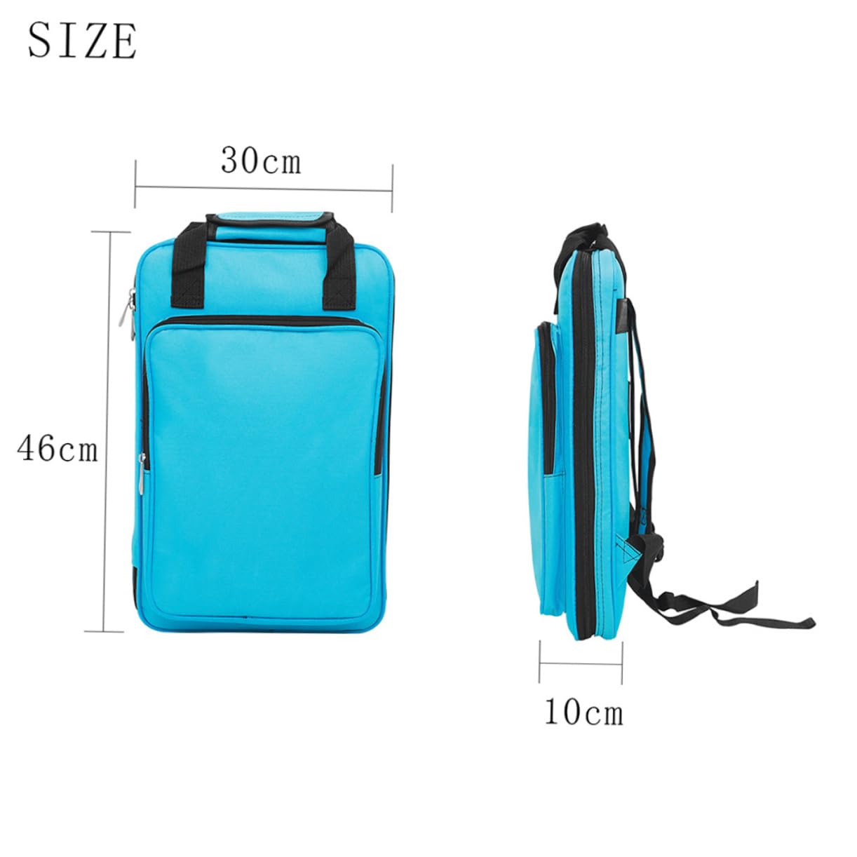 ibasenice Borsa per Bacchette Tamburo Oxford Resistente Design Ergonomico e Tracolla Comoda, per Batteristi e Custodia Portatile per Bastoncini