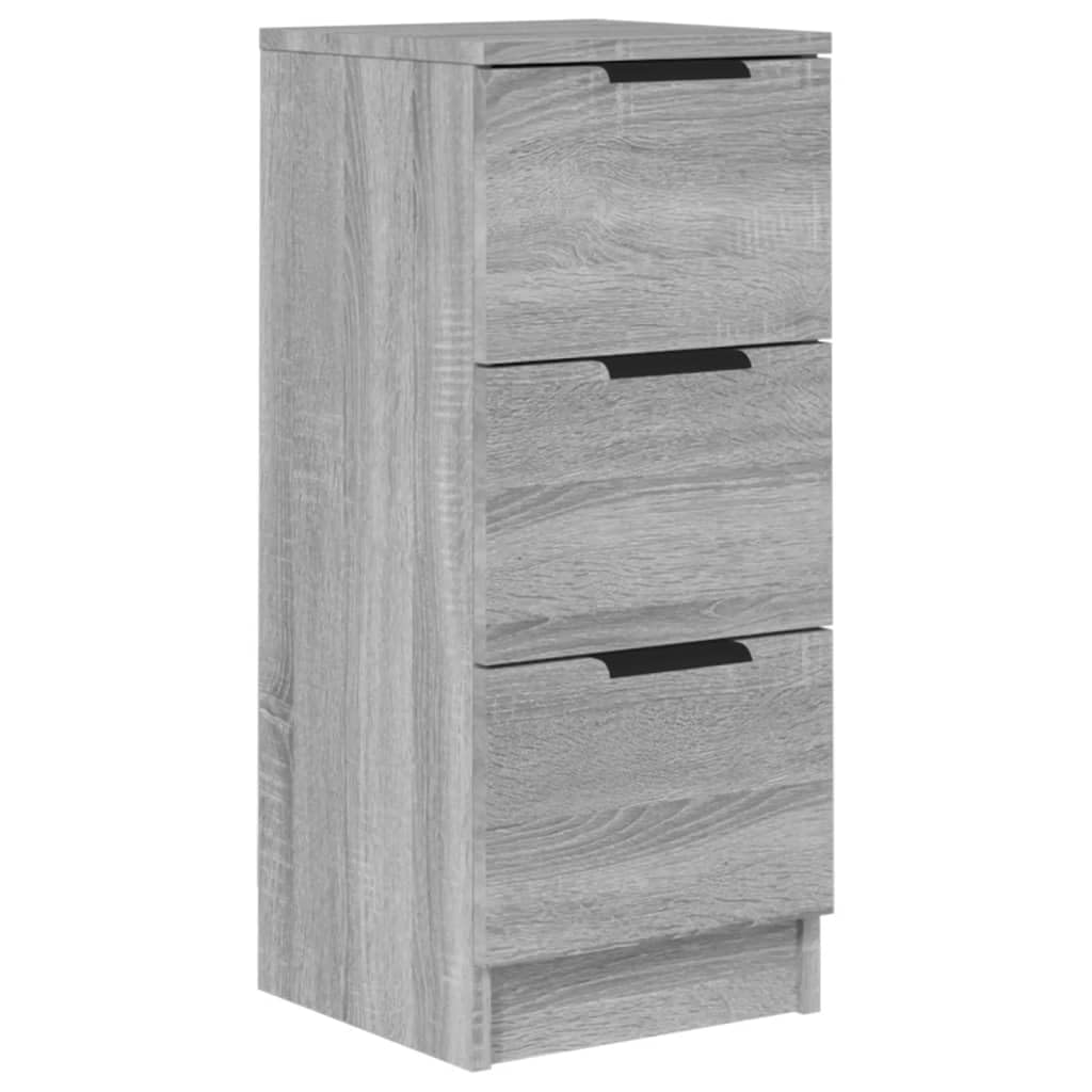 Aparador gris Sonoma 30 cm mueble auxiliar estrecho de madera