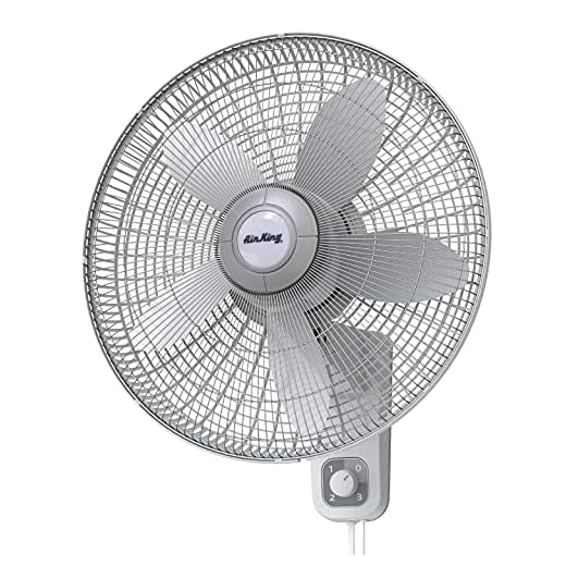 Air King 9018 Commercial Grade Oscillating Wall Mount Fan, 18-Inch