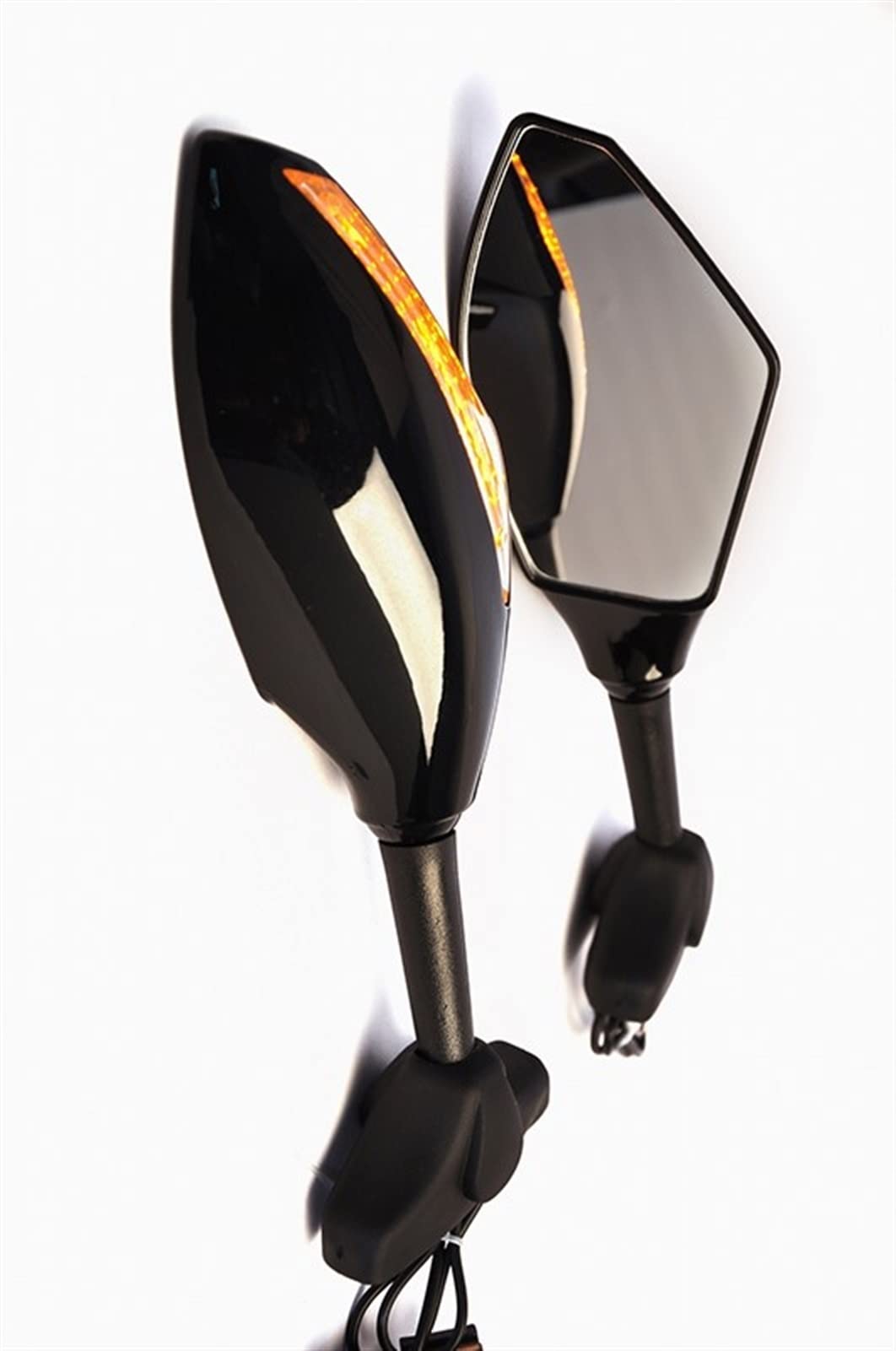 Miroir Rétroviseurs Moto Anti Vibration pour Yamaha YZF R1 R6 FZ1 FZ6 Noir