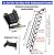 EQCOTWEA Loft Attic Ladder Wall-Mounted Extension Ladder 21.2x5.5in Wall Folding Ladder W/12 Pedals Beam Scissor Stairs 8.2-9.8ft Height Telescopic Attic Stairs Load 660LB(Pure-Black)
