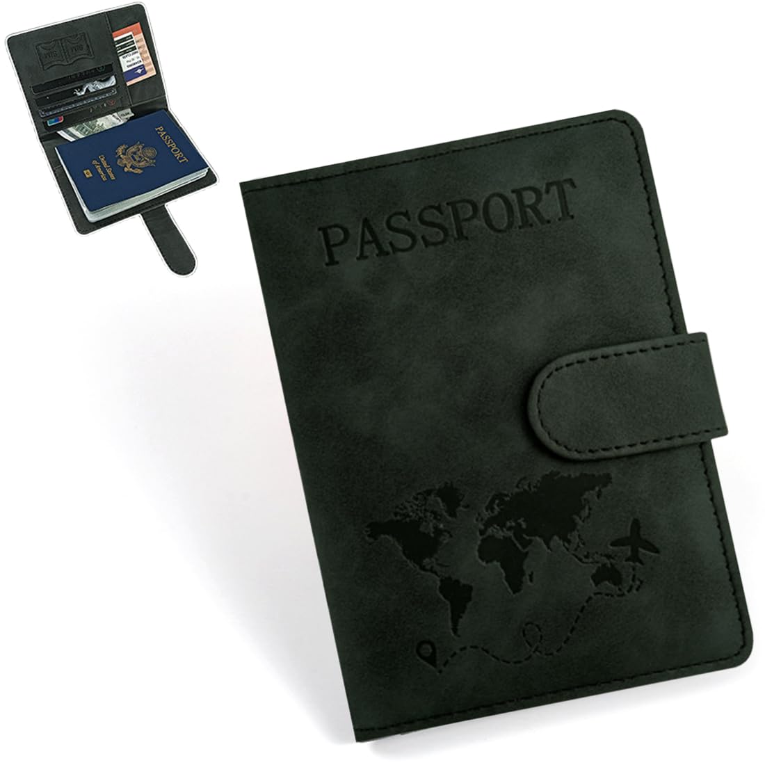 Pelle Portapassaporto In Pelle PU - 4 Pezzi, Colori Assortiti, Per Documenti E Carte Di Viaggio Custodia Passaporto - Foto 5
