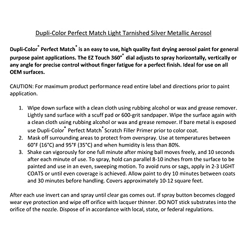 Image of Dupli-Color EBGM05307 Perfect Match Automotive Spray Paint - General Motors Light Tarnished Silver Metallic, 67 WA994L - 8 oz. Aerosol Can