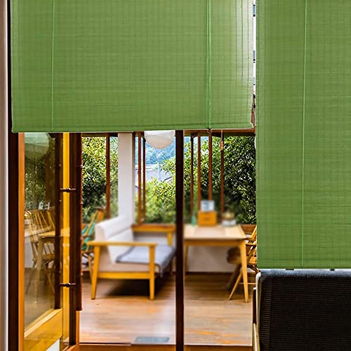 HFDASUENT Estor Enrollable de Bambú Verde Cover