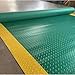 Anti Fatigue Mat Industrial, Cuttable Green/Yellow, Anti-Fatigue Workstation Mat, PVC Safety Mat for Garage, Warehouse, Gyms, Trailer, Pickup Truck(Width 130cm,Length 1400cm)