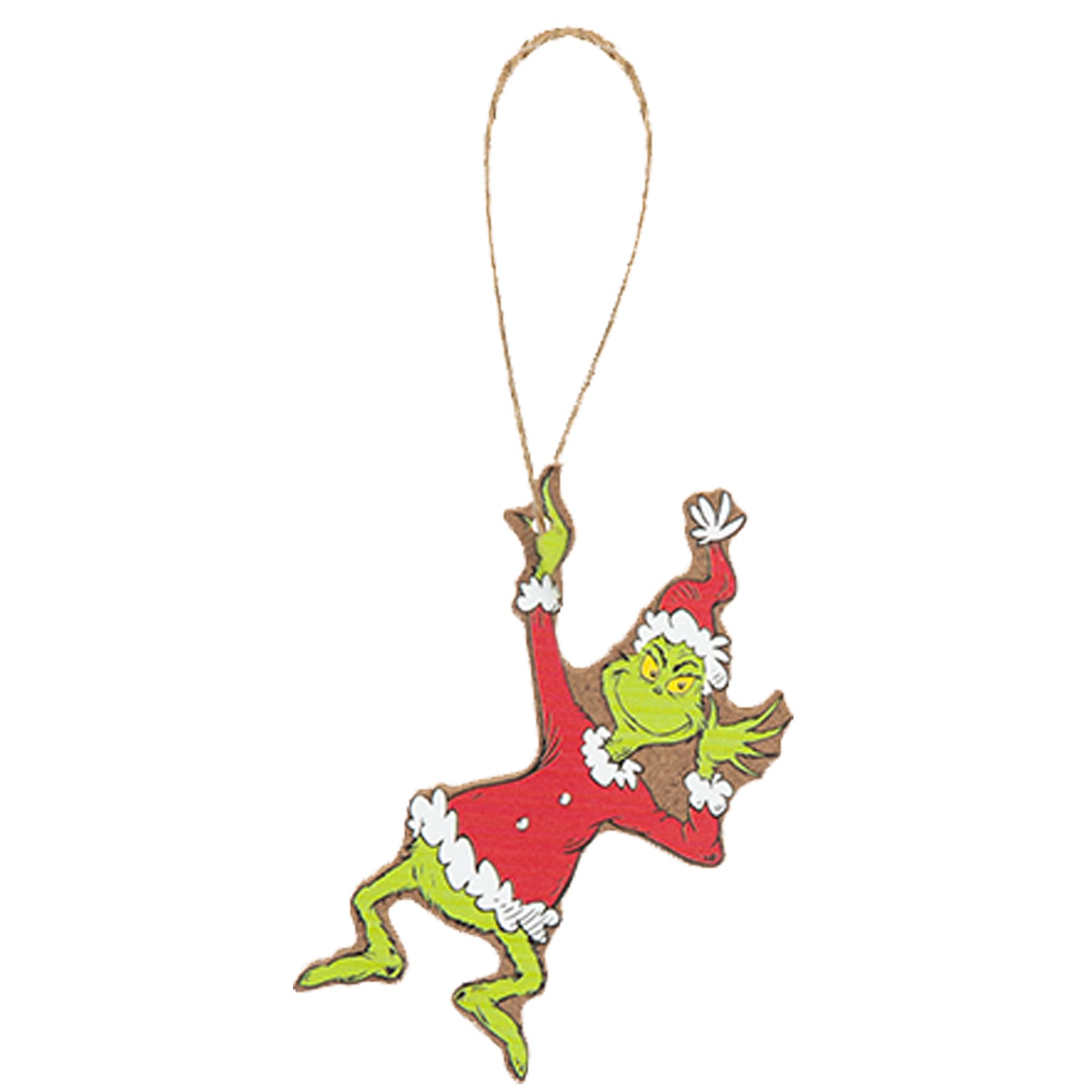 Grinch Christmas Tree Decorations 8cm Wooden Hanging Ornament (The Grinch 0371)